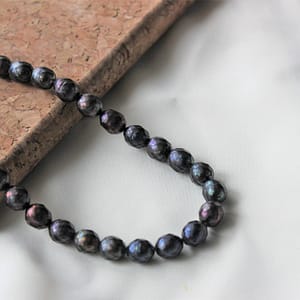 Black Faceted Freshwater pearl Necklace