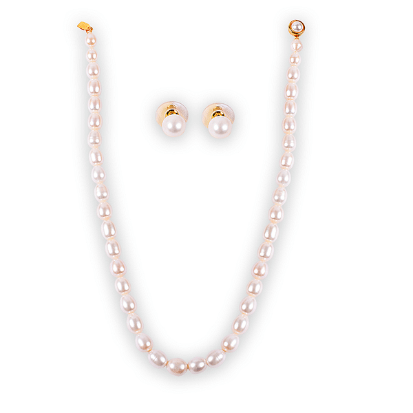 Single strand pearl neckpiece